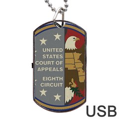 Seal Of United States Court Of Appeals For Eighth Circuit Dog Tag Usb Flash (one Side) by abbeyz71