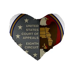 Seal Of United States Court Of Appeals For Eighth Circuit Standard 16  Premium Flano Heart Shape Cushions