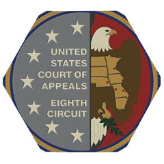 Seal Of United States Court Of Appeals For Eighth Circuit Wooden Puzzle Hexagon by abbeyz71