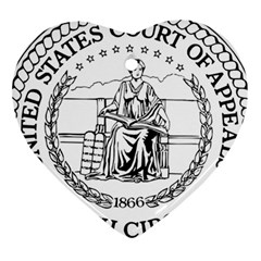 Seal Of United States Court Of Appeals For Ninth Circuit Ornament (heart) by abbeyz71