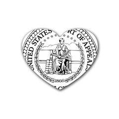 Seal Of United States Court Of Appeals For Ninth Circuit Rubber Coaster (heart)  by abbeyz71