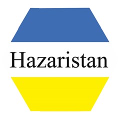 Flag Of Hazaristan Wooden Puzzle Hexagon by abbeyz71