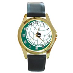 Flag Of The Organization Of Islamic Cooperation Round Gold Metal Watch by abbeyz71