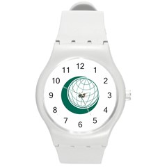Flag Of The Organization Of Islamic Cooperation Round Plastic Sport Watch (m) by abbeyz71