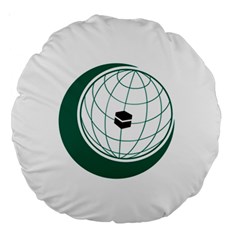 Flag Of The Organization Of Islamic Cooperation Large 18  Premium Round Cushions by abbeyz71
