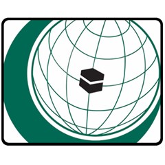 Emblem Of The Organization Of Islamic Cooperation Fleece Blanket (medium)  by abbeyz71