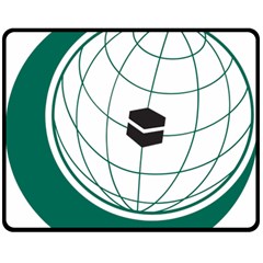 Emblem Of The Organization Of Islamic Cooperation Double Sided Fleece Blanket (medium)  by abbeyz71