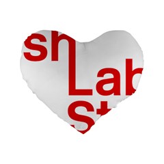 Logo Of Scottish Labour Students Standard 16  Premium Flano Heart Shape Cushions