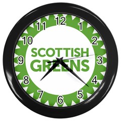 Logo Of Scottish Green Party Wall Clock (black) by abbeyz71