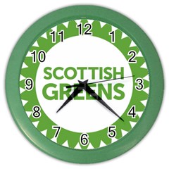 Logo Of Scottish Green Party Color Wall Clock by abbeyz71
