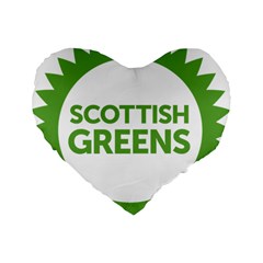 Logo Of Scottish Green Party Standard 16  Premium Heart Shape Cushions by abbeyz71