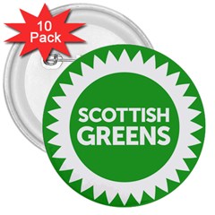 Flag Of Scottish Green Party 3  Buttons (10 Pack)  by abbeyz71