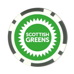 Flag Of Scottish Green Party Poker Chip Card Guard by abbeyz71