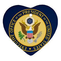 Flag Of The Executive Office Of The President Of The United States Heart Ornament (two Sides) by abbeyz71