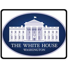 Logo Of The White House  Fleece Blanket (large)  by abbeyz71