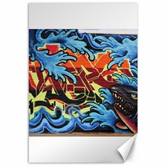 Graffiti Colourful Street Art Art Canvas 12  X 18  by Simbadda