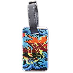 Graffiti Colourful Street Art Art Luggage Tag (two Sides)