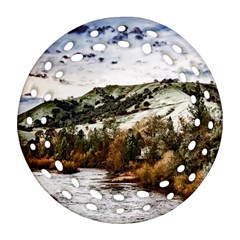 River Hills Evening California Round Filigree Ornament (two Sides) by Simbadda