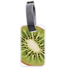 Kiwi Fruit Fresh Green Tasty Food Luggage Tag (two Sides) by Simbadda