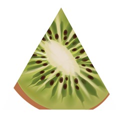 Kiwi Fruit Fresh Green Tasty Food Wooden Puzzle Triangle by Simbadda