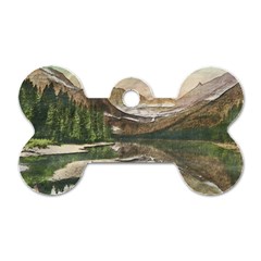 Glacier National Park Scenic View Dog Tag Bone (two Sides) by Simbadda