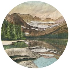 Glacier National Park Scenic View Wooden Puzzle Round by Simbadda