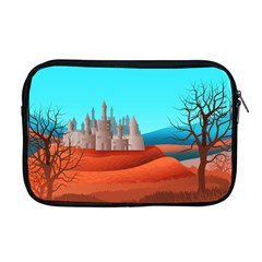 Castle Landscape Mountains Hills Apple Macbook Pro 17  Zipper Case by Simbadda
