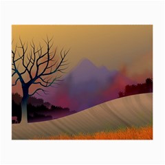 Landscape Illustration Nature Sky Small Glasses Cloth (2 Sides)