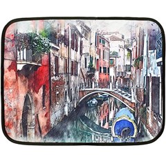 Venice Water Laguna Italy Fleece Blanket (mini) by Simbadda