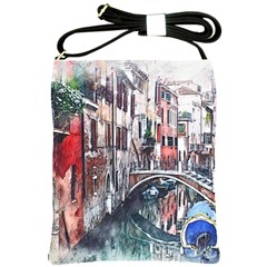 Venice Water Laguna Italy Shoulder Sling Bag by Simbadda