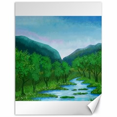 Landscape Nature Art Trees Water Canvas 18  X 24  by Simbadda