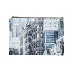 City Building Skyscraper Town Cosmetic Bag (large) by Simbadda