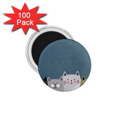 Cute Cats 1 75  Magnets (100 Pack)  by Valentinaart
