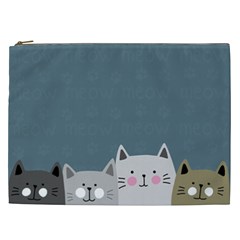 Cute Cats Cosmetic Bag (xxl) by Valentinaart