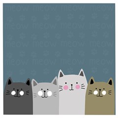 Cute Cats Wooden Puzzle Square by Valentinaart