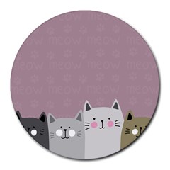 Cute Cats Round Mousepads by Valentinaart