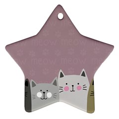 Cute Cats Ornament (star)