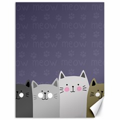 Cute Cats Canvas 18  X 24  by Valentinaart