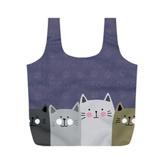 Cute Cats Full Print Recycle Bag (m) by Valentinaart