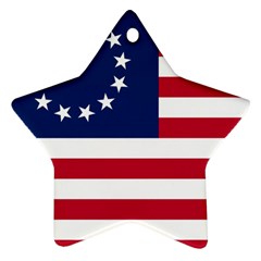 Betsy Ross Flag Star Ornament (two Sides) by Valentinaart
