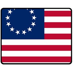 Betsy Ross Flag Fleece Blanket (medium)  by Valentinaart