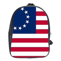 Betsy Ross Flag School Bag (xl) by Valentinaart