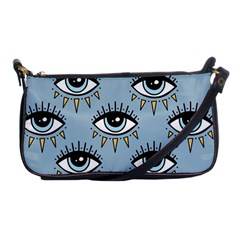 Eyes Pattern Shoulder Clutch Bag by Valentinaart