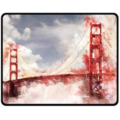 Golden Gate bridge Double Sided Fleece Blanket (Medium) 