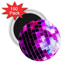 Purple Disco Ball 2 25  Magnets (100 Pack)  by essentialimage