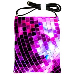 Purple Disco Ball Shoulder Sling Bag