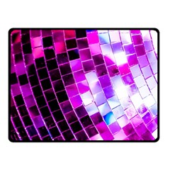 Purple Disco Ball Double Sided Fleece Blanket (small)  by essentialimage