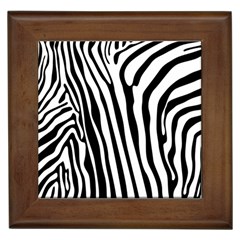 Vector Zebra Stripes Seamless Pattern Framed Tile