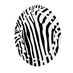 Vector Zebra Stripes Seamless Pattern Ornament (oval Filigree)