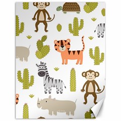 Cute Safari Animals Seamless Pattern Canvas 12  X 16  by Vaneshart